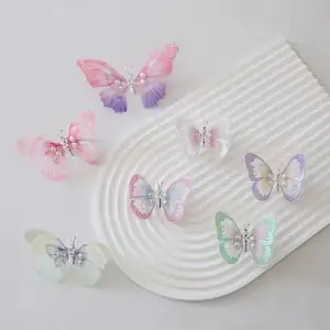Fancy Florist Hand Material For Gift Decoration Sweet Flower Bouquet Cloth Paste Packaging Embroidery Butterfly