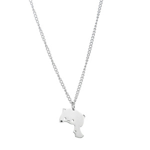 カップルファッションジュエリー女性男性かわいいシルバーステンレス钢猫ネックレス - Product Image 2