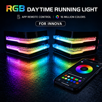 Feux de jour à LED pour Toyota Innova WRGB, clignotants dynamiques, feux de circulation diurne, lampe de pare-chocs avant avec commande par application téléphonique 12V
