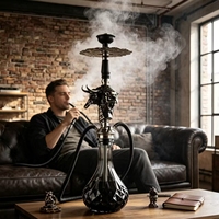 Chicha Moderne en Métal de Luxe, Grande Taille, Vente Directe Usine, Qualité Supérieure, Durable, Dernière Génération, en Aluminium, Cadeau Idéal