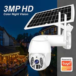 Caméra de sécurité PTZ à énergie solaire en option avec batterie 10400mAh WIFI 4G Surveillance extérieure sans fil <span class=keywords><strong>SX</strong></span> Zoom Tuya APP Support - Product Image 1