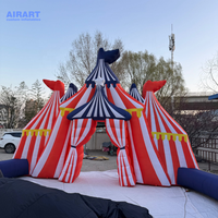 Arc gonflable de décoration de cirque, arc gonflable à motifs sur le thème du château pour la fête