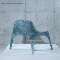 Dossier de chaise en polycarbonate transparent de style créatif, design italien, pour mobilier de maison moderne, décontracté et de luxe léger