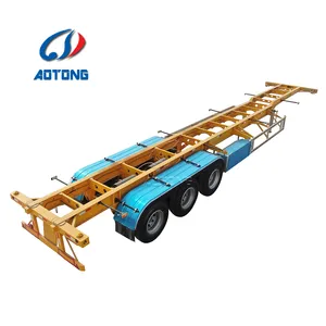 Aotong Merk Tri Assen 40ft Container Trailer Skeletal Vrachtwagen Trailers 45ft Container Chassis Carrier Semi Trailers