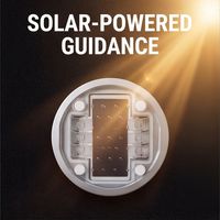 Borne de signalisation routière solaire intégrée en aluminium moulé sous pression, double face LED, IP68, réfléchissante, pour rues urbaines