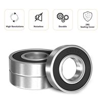 Rodamiento de Bolas de Ranura Profunda de Alta Velocidad y Bajo Ruido 6901RS 61901RS, Rodamiento de Acero Cromado 6901 61901 2RS para Motor Eléctrico y Husillo