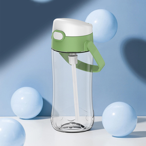 Bpa-free 450ml Fashion Kids Water <b>Bottle</b> Plastic Cylinder <b>Bottles</b> With Carry Handle - Product Image 1
