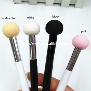 Brocha redonda para base de maquillaje, corrector, esponja, aplicador para cejas, Trio, novedad - Product Image 3