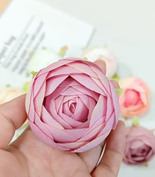 Têtes de fleurs artificielles en tissu de soie, fausses fleurs en forme de rose pour mur floral de mariage DIY, bouquets, couronnes et décorations de fête