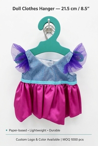Custom Logo Unisex <strong>Doll</strong> Clothes Hanger <strong>Paper</strong> Wardrobe Display Silk Print Embroidery Multicolor for 14-20 Inch <strong>Dolls</strong> 1:4 Scale - Product Image 6