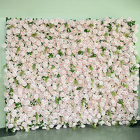 Mur de fleurs artificielles NINI en soie haut de gamme, fait main et écologique, pour toile de fond décorative Noël, Nouvel An, Pâques, Thanksgiving