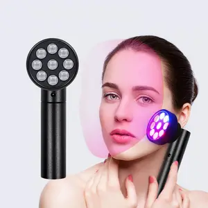 MEETU Hand Held Led Red Light Therapy Face Led Light Facial Machine Portable Red Light Therapy Lamp For Skin