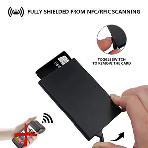 Business <b>Id</b> Metal Wallet Case Box Credit Aluminum <b>Holder</b> Pop up Rfid Blocking Slim Wallets and Card <b>Holders</b> for Men - Product Image 2