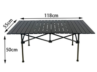 Table de pique-nique moderne en alliage d'aluminium, vente en gros d'usine, table de pique-nique pliable et portable en alliage d'aluminium pour le camping