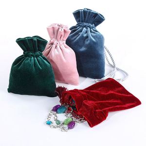 Latest Design Wholesale Custom Printed Velvet Gift Candy Packaging <b>Drawstring</b> Dustproof Storage <b>Bag</b> Custom Color OEM/ODM - Product Image 3