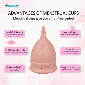 Coupe <span class=keywords><strong>menstruelle</strong></span> Furuize OEM à étiquette privée, économique, 100% silicone de qualité médicale, réutilisable, pour femmes - Product Image 4