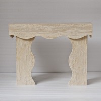 Table console moderne en travertin à niveaux, style nordique, pour la décoration intérieure