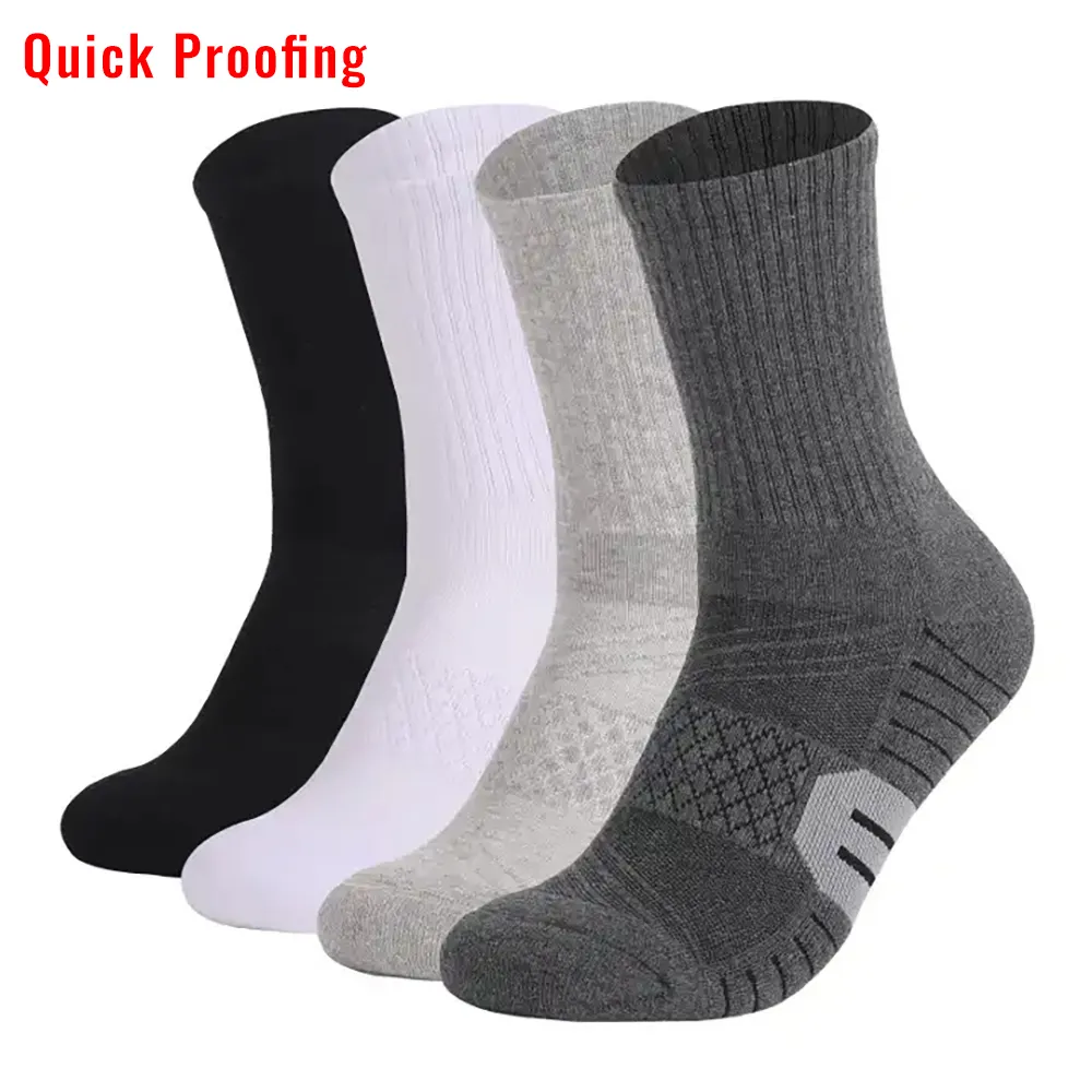 OEM high Quality crew fashion grip embroidery compression logo print men designer cotton sport custom socks