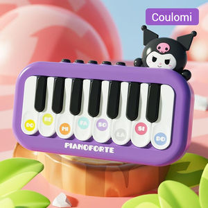 <span class=keywords><strong>Piano</strong></span> de Bolsillo Portátil de Bambú, Juguete de Dibujos Animados, Funciona con Pilas, Teclas de Colores Verde Claro y Azul Claro, Notas Musicales, Música Temprana - Product Image 6