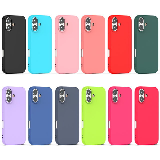 New for 17 Custom Matte TPU Silicone Protector Cover Case Shockproof Anti-Fingerprint for 16/15/14 Pro Max/Plus 17 Air