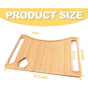 Cross-border <b>wooden</b> mobile <b>table</b> tray with cup holder, <b>foldable</b> portable tray, walker tray, pedestrian tray - Product Image 4