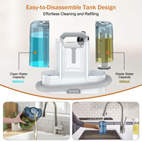 Petit aspirateur à main électrique professionnel pour tapis, idéal pour la maison, la voiture, les canapés, le nettoyage des tissus, le nettoyage humide/sec, utilisation hôtelière