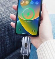 Produits populaires forme de voiture prise télescopique conception d'urgence Mini porte-clés banque d'alimentation pour Android pour Iphone