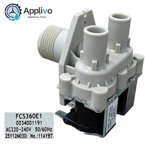 Válvula Solenoide de Entrada de Agua para <span class=keywords><strong>Lavadora</strong></span> FCS360E1, 220-240V 50/60Hz, Repuesto para <span class=keywords><strong>Lavadora</strong></span> de Carga Frontal Haier, Pieza 0034001191 - Product Image 1