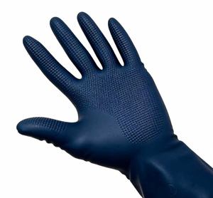 Guantes de peluquería, guantes especiales para lavado de cabello en salón de belleza, engrosados, impermeables, antideslizantes, elásticos, de goma coreana, negros - Product Image 1