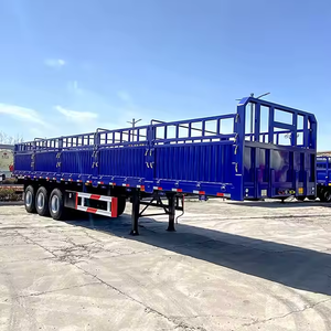 Precio de Fábrica, Nuevo Remolque de Acero de 3 Ejes para Transporte de Ganado, Remolque con Barandas y Cercas, Semirremolque con Capacidad de Carga de 60T - Product Image 2