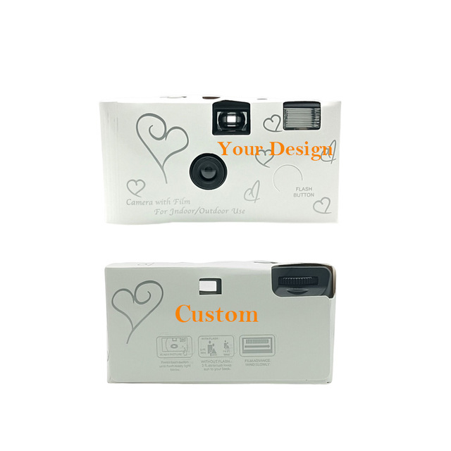 Custom Disposable Camera Wedding with Logo Disposable Camera Wedding Bulk for Event Favors Supplier