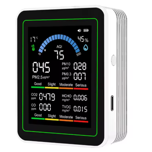 Moniteur de qualité de l'air numérique Tuya WiFi 10-en-1, <span class=keywords><strong>mesure</strong></span> PM2.5, <span class=keywords><strong>CO2</strong></span>, TVOC, HCHO, CO, PM10, température 0-50°C, humidité 0-99% HR, modèle MT13W - Product Image 2