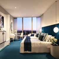 Tête de lit modulaire en cuir rembourrée multi-styles pour hôtel, mobilier de chambre d'hôtes d'appartement de luxe moderne, ODM