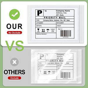 Fundas de etiquetas de envío Sobres impermeables de plástico transparente <span class=keywords><strong>Lista</strong></span> de embalaje Bolsas cerradas con sello autoadhesivo para factura - Product Image 4