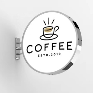 Ngoài Trời Vòng Dấu Hiệu Quảng Cáo Ánh Sáng Hộp Dấu Hiệu Acrylic Ánh Sáng Hộp Sáng Vòng Ánh Sáng Hộp Dấu Hiệu Ngoài Trời Cho Cà Phê Cửa Hàng - Product Image 1