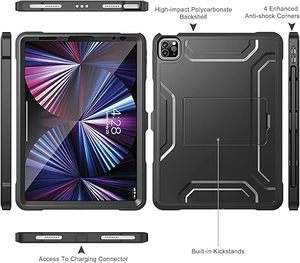 Per iPad Pro 11 ''2022/2021/2020/2018 e per iPad Air 5th/4th Gen, protezione dello schermo integrata supporto 2nd <span class=keywords><strong>Apple</strong></span> matite di ricarica - Product Image 6