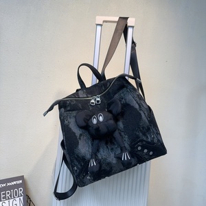 Fashionable Camouflage canvas <b>Backpack</b> With Cartoon Doll Character Wholesale Fashion Women & Girls Leather <b>Backpack</b> - Product Image 2