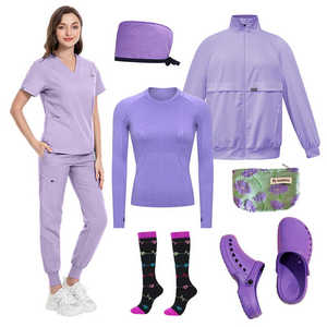 Set di uniformi da donna con Logo personalizzato DuiDe giacca da donna con Zip completa da riscaldamento con Zip frontale elastica 3 set di rilevamento dell'ago - Product Image 3