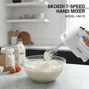 Batidora Eléctrica Portátil con Carcasa de Plástico OEM ODM, Cabezales Mezcladores de Acero Inoxidable y Ganchos para Amasar, para Cocina, Hogar y Viajes - Product Image 5