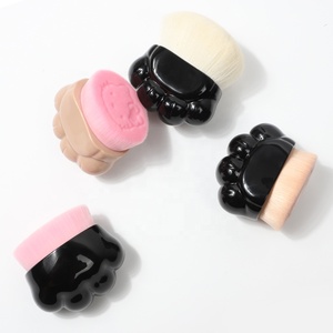 DIAS vente en gros de haute qualité mignon noir rose patte de chat liquide plat personnalisé mini pinceau de fond de teint unique - Product Image 4