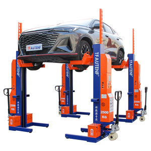 Pas besoin d'installation fixe : élévateur de voiture mobile à quatre poteaux CE 10T avec télécommande sans fil, parfait pour les ateliers temporaires ou loués - Product Image 2