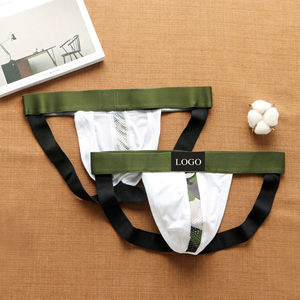 Pakaian dalam Jockstrap pria, kantong berbentuk U, punggung kamuflase seksi Hollow-out, celana dalam kaus - Product Image 3
