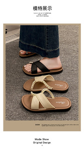Pantuflas de Mujer de Lujo a Precio Accesible, con Plantilla de Corcho Suave, Pantuflas Planas Cómodas para el Verano - Product Image 4
