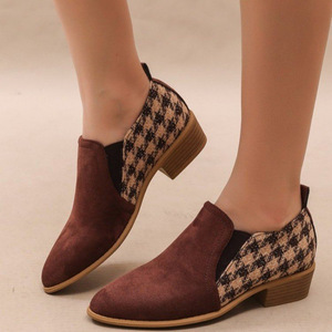 Nouvelles Chaussures Décontractées Vintage 2026 à Talon Compensé Carré, Style Français, en Cuir Véritable Résistant, Idéales pour l'Été et l'Automne - Product Image 1