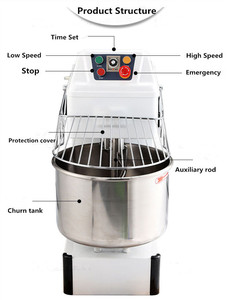 Machine à pétrir la pâte commerciale/mélangeur à pâte de boulangerie chauffé 50-80L - Product Image 3