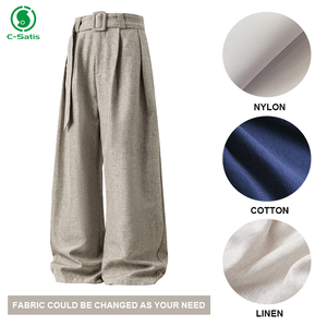 <span class=keywords><strong>Pantalon</strong></span> <span class=keywords><strong>Chino</strong></span> Homme Automne <span class=keywords><strong>Pantalon</strong></span> Plissé Jambe Droite 3D Drapé Coupe Conique Old Money Esthétique Ceinture Amovible <span class=keywords><strong>Pantalon</strong></span> Décontracté - Product Image 6