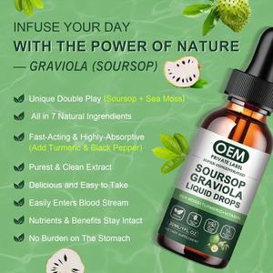 Gotas Líquidas de Guanábana Personalizadas, Extracto Líquido de Hoja de Guanábana para Reforzar el Sistema Inmunológico, Relajante, Amargo de Guanábana Líquido - Product Image 5