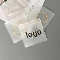 Sac à bijoux avec logo personnalisé, sac sous vide de sécurité, petit sac à fermeture éclair givré en EVA PVC pour le rangement des bijoux avec lunettes, colliers
