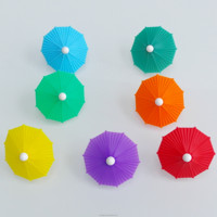 La meilleure qualité 6 pièces Silicone parapluie maison Bar accessoires verre à vin breloques Silicone verre marqueur