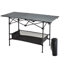 Table à manger pliable moderne en aluminium portable pour barbecue en plein air, pique-nique, camping, utilisation en salon 4 saisons